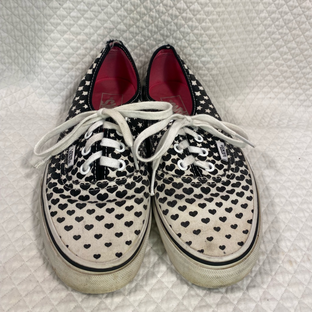 Vans Heart Fade To Checkered Black White